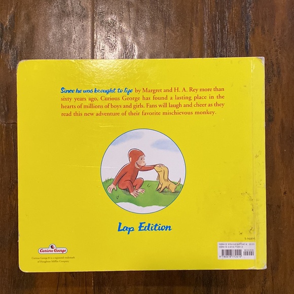 2 Curious George Books 1 Extra Large Lap Board Book & 1 Hardcover Book - Picture 4 of 6